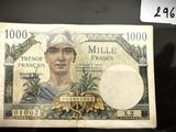 une photo d'un billet de banque français sur lequel figure l'effigie d'un homme