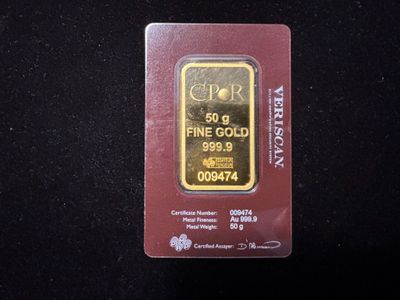 - 1 lingotin 50 g d'or 999.9 - n°9474