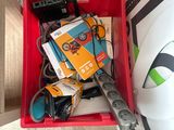 a red box with a bunch of tools inside of it