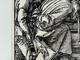 an image of a black and white drawing of a woman holding a child