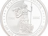 an image of a silver coin with the image of a woman holding a staff