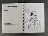 a drawing of a man in a suit and tie