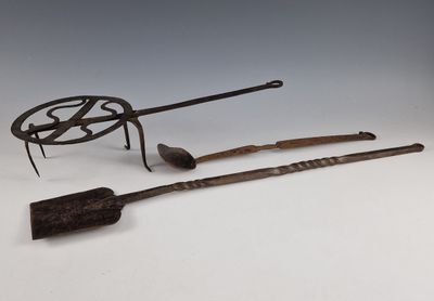 Art Populaire - Lot Compose DE Trois Objets EN Fer Forge DE …