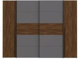 a drawing of a sliding door with two doors and a wooden panel