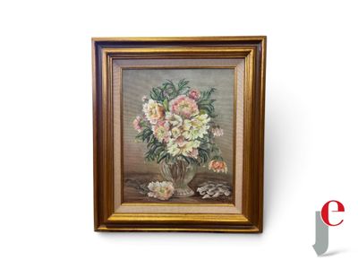une image d'une peinture de fleurs dans un vase