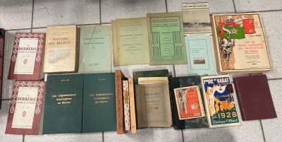 a lot of books on the floor on the floor