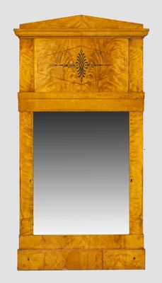an image of a mirror with a wooden frame