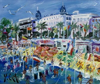 Yvon GRAC (Né en 1945) "Baignade à Cannes La Blanche"
