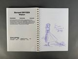 an image of a book with a drawing of a woman in a dress