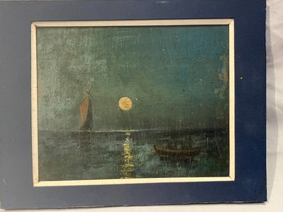 une image d'une image d'une peinture d'un bateau dans l'eau