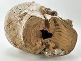 a close up of a piece of wood with a hole in it