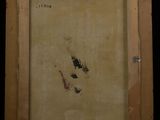 an old picture of a picture of a cat in a wooden frame