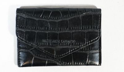 SOUTHLAN & KANGAROO Portemonnaie en cuir noir