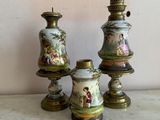 three vases that are sitting on a table