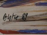a picture of a picture of a painting with a name written on it