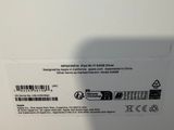 the back of a white box with a black and white label on it