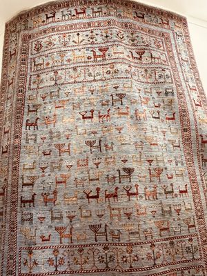 Tapis Afghan couleur bleu, claire 300 x 200