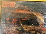 a picture of a painting of a man sitting in a chair