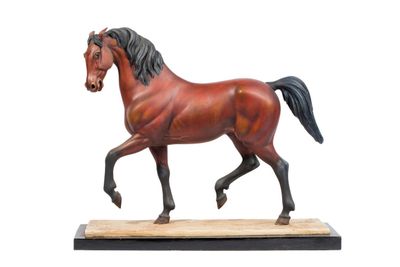 180 mm. Cheval bai cerise. Figurine de grande taille échelle…