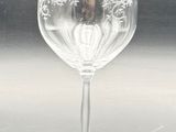 a wine glass with a picture of a dog on it