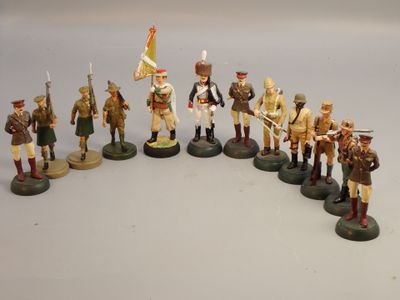 Figurines Almirall Palou et divers - plomb 54 mm, 12 figurin…