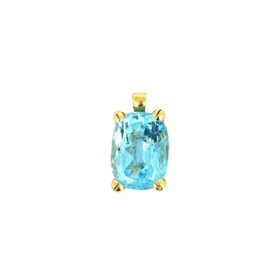 une image représentant un pendentif en topaze bleue sur fond blanc