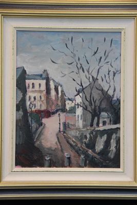 Roger BOUVIER "Rue de Montmartre", huile sur toile signée en…