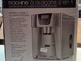 packaging of a coffee maker sitting on top of a table