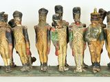 a group of figurines that are on a table