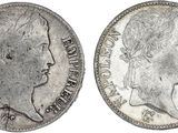 une pièce de monnaie en argent portant un visage de femme