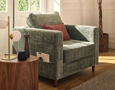 216 / Fauteuil avec poche en velours texturé - LISA DES… - Photo 1