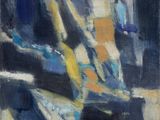 une image représentant une peinture d'une guitare posée sur une table