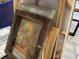 a picture of a painting on a table in a room