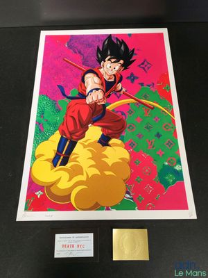 dragon ball goku framed art print by le mans