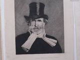 portrait of a man wearing a top hat and a scarf