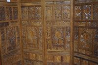 Magnifique paravent asiatique en bois tropical - richement s… (photo 2)