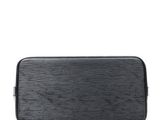louis vuitton black epi leather zipped wallet