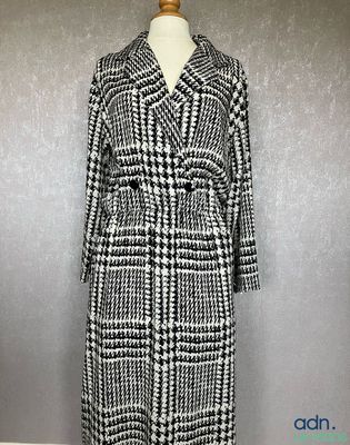 Expédition obligatoire - Robe motif pied de poule tissu effe…