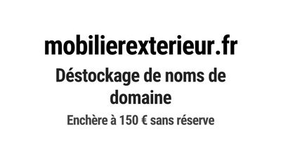 Nom de domaine mobilierexterieur.