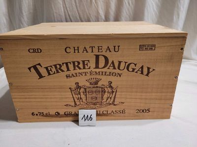 6 bouteilles CHÂTEAU TERTRE DAUGAY 2005 GCC SAINT EMILION; C…