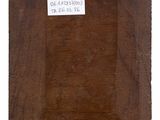 an old wooden box with a label on it on a white background