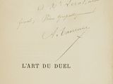 an old book with writing on it and a picture of a horse