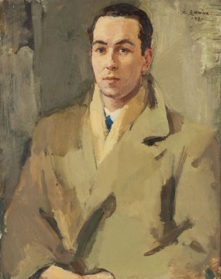 l'image d'un tableau représentant un homme en costume-cravate