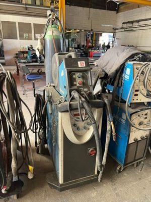 many different types of machines in a garage