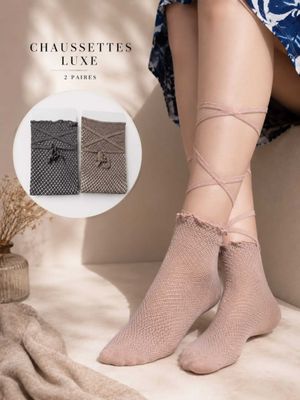 chaussettes luxe socks with laces