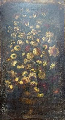 ECOLE XVIIè-XVIIIè "Bouquet de fleurs " huile sur toile 126 …