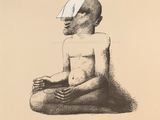 an image of a drawing of a man sitting in a meditation position
