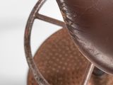 a close up of a metal object on a table
