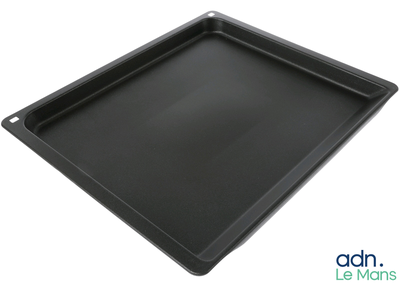 an image of a black plastic tray with a white background