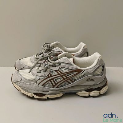 asics gel - lytem white / brown size 9 5